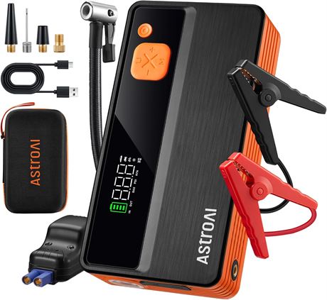 Démarreur de batterie AstroAI M12F 6000 A avec compresseur 150 PSI