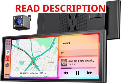 9.26in Wireless CarPlay/Android Auto Screen, OTA, BT 5.0, GPS, FM – Écran