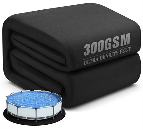UIRWAY Round Pool Underlay 472cm 15ft 300g/m² Black Geotextile