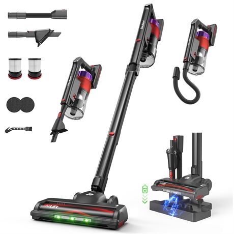 ElecKeys 650W Cordless Vacuum Cleaner, 60KPa 75Min Foldable for Pet Hair