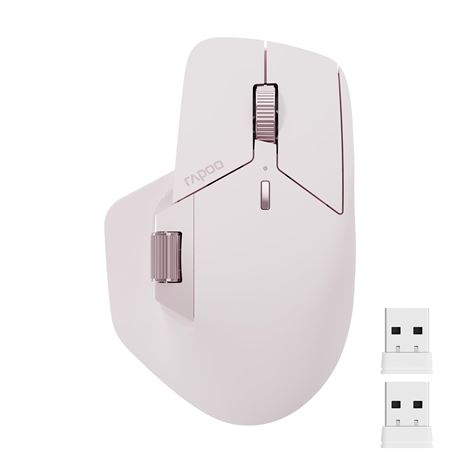 Rapoo MT760Mini Bluetooth Wireless Mouse 2.4GHz 4 Devices 11 Buttons Pink