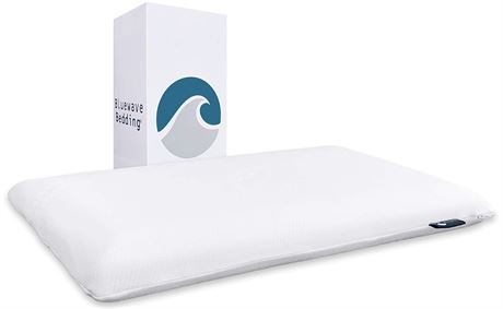 Bluewave Bedding Gel Memory Foam Pillow King 3.25" Stomach Back Sleeper