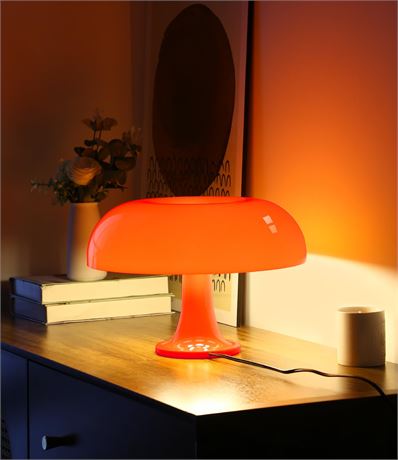 Anykonio Orange Mushroom Table Lamp, 2700K, Bulb Included