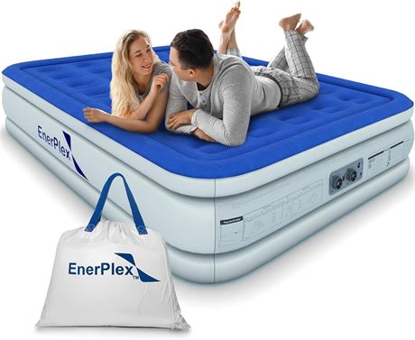 EnerPlex Matelas gonflable à pompe intégrée, auto-gonflant, soutien du cou