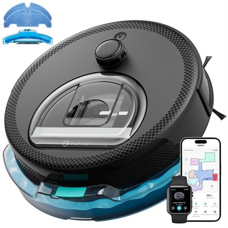 Lefant M330 Pro Robot Vacuum Mop Black 150min Runtime WiFi Alexa
