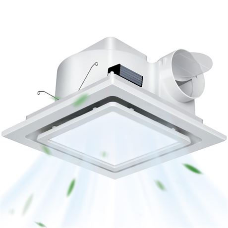 Gopper Ultra Quiet Bathroom Exhaust Fan with Light, 120 CFM, 1.0 Sones