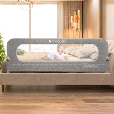 NBHOOHOO Bed Rail for Toddlers 71 Inch Swing Down Guard Queen King Full Twin