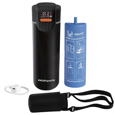 4AllFamily Nomad Big PRO Insulin Cooler Travel Case (Black)