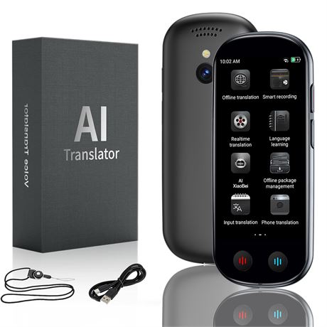 AI Translator, Portable Real Time Language Translation Device for – Traducteur