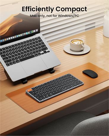 ProtoArc K90-A Backlit Bluetooth Keyboard for Mac/iPad, Space Gray, 78-Key