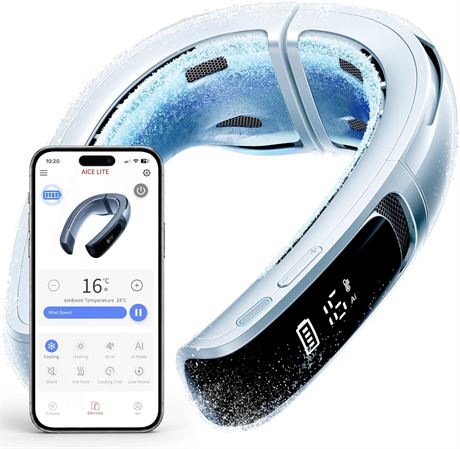 Climatiseur de cou RANVOO AICE LITE MAX 2026, ventilateur 6000 mAh