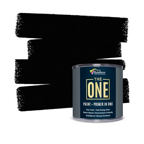 THE ONE All-In-One Paint & Primer - Black Matte, 33.8 Fl Oz/1 Liter – Peinture