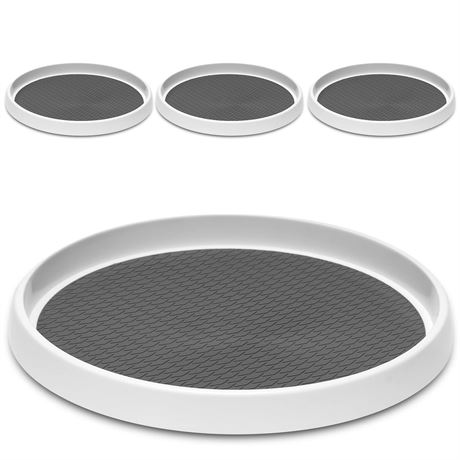 LANDNEOO 4 Pack 12-Inch Non-Skid Turntable Lazy Susan Organizer