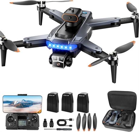HYTOBP P17 4K GPS Drone with Auto Return Brushless, 249g, Foldable (Black)
