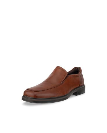 ECCO Men's Helsinki 2.0 Apron Toe Slip-on Loafer, Cognac, 9-9.5