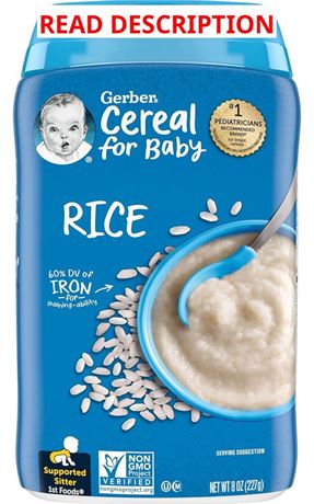 Gerber Céréales de riz pour bébé, 8 oz