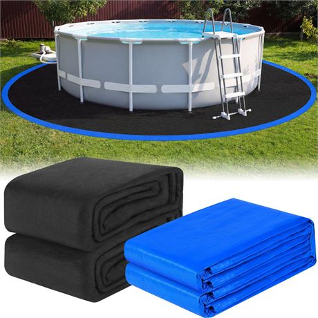 Hahood 15.5FT Round Pool Liner Pad Above Ground Waterproof