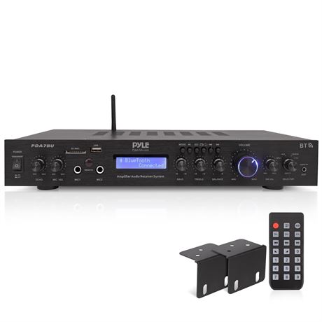 Pyle Rack Mount Amplifier 200W 5-Channel Bluetooth Stereo Receiver