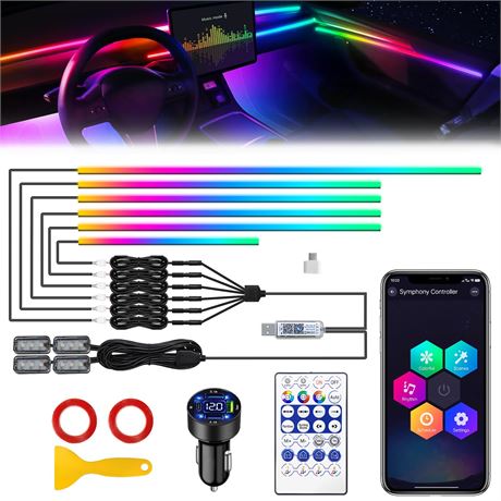 RGB Car LED Ambient Lighting Kit 187in 650 LEDs