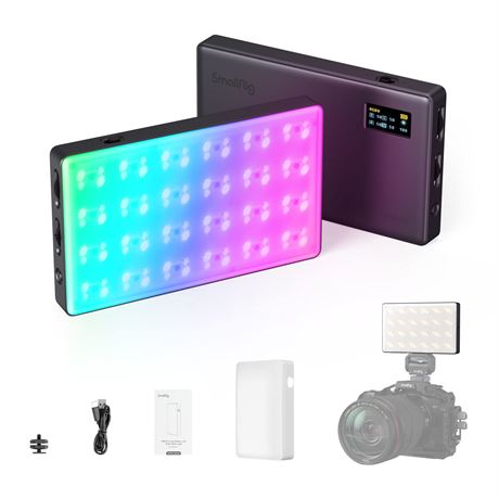 SmallRig RM120 RGB LED Video Light Panel, 7W Portable Metal Camera Light
