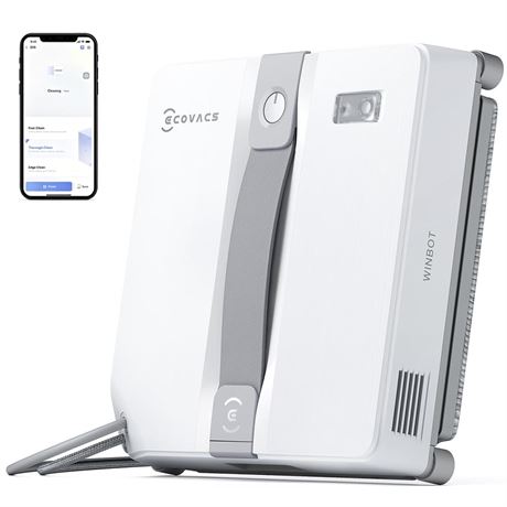 ECOVACS WINBOT Mini Portable Window Cleaning Robot, 9-Stage Protection, APP