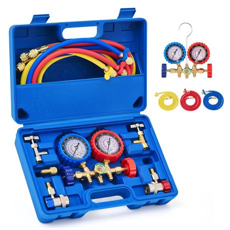 Orion AC Manifold Gauge Set R134a R12 R502 Hoses