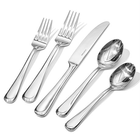 Silverware Set for 8, 40 Piece Stainless Steel Flatware Cutlery Utensil Set