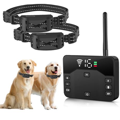 zvsay Wireless Dog Fence System 2-in-1 Collar
