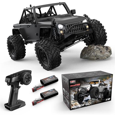 HYPER GO H12Y 1/12 Brushless 4X4 RC Rock Crawlers for Adults, Metal – Téléguidé
