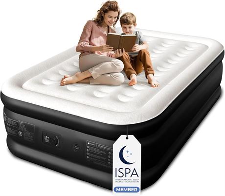 CHERIMOR Full Size Air Mattress with Built-in Pump 18in, Honeycomb – Matelas