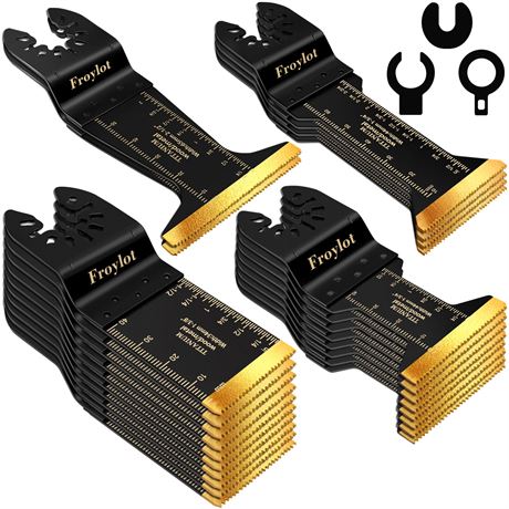 Bi-Metal Titanium Oscillating Tool Blades 24 Piece M42 Ti