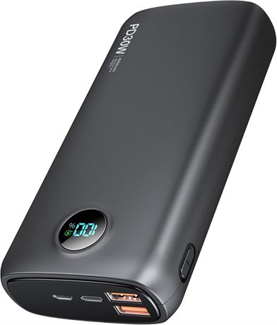 Power Bank Charger 40000mAh QC 4.0 PD 30W LED Display 2 USB 1 Type-C