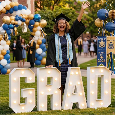 2026 Graduation Marquee Letters Kit - 2.3 FT Mosaic Foam Board Sign