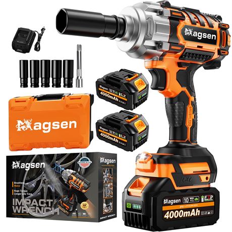 MAGSEN 1500N.m Impact Wrench, 1/2" High Torque 1107ft-lbs – Boulonneuse