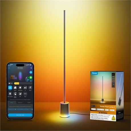 Govee Floor Lamp 3 with Luminblend+ Technology, 1000K-10000K Standing Lamp