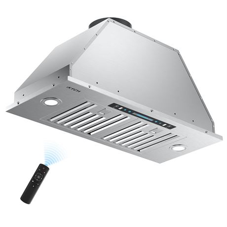 IKTCH 30 inch Insert Range Hood 900 CFM, Ducted Ductless Vent Hood