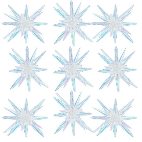 Iridescent Star Helium Balloons, 22 Inch, Pack of 9