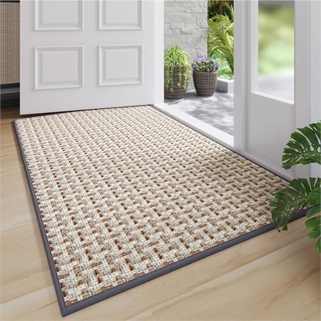 Indoor Door Mat 36x60 Dirt Resistant Absorbent Non-Slip Gray