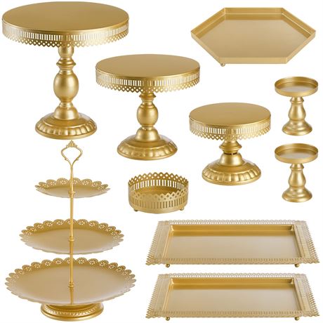 Hedume Set of 10 Metal Cupcake Stand Cake Serving Tray Display Tower