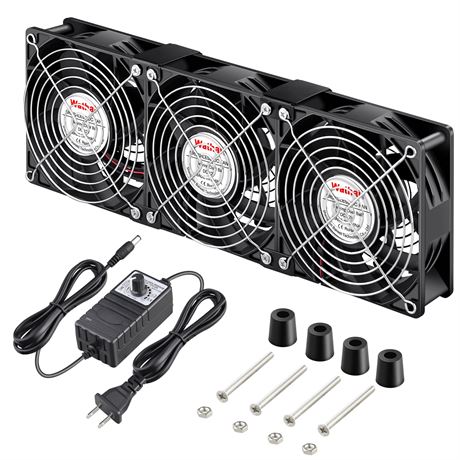Wathai 120mm x 38mm 360mm Computer Fan with AC Plug Exhaust Fan Cooling
