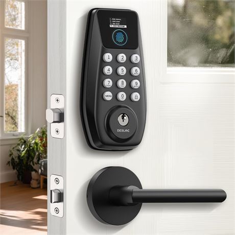 DESLOC C110 Smart Fingerprint Door Lock with 2 Lever Handles