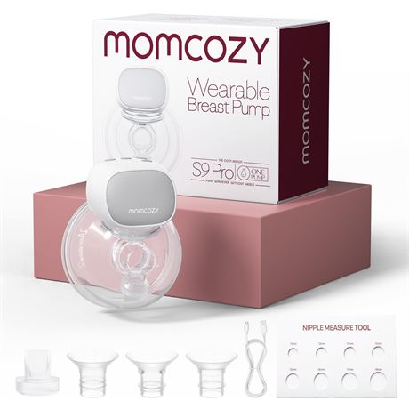 Momcozy S9 Pro Wearable Breast Pump Hands-Free, 24mm, 1 Pack, Gray