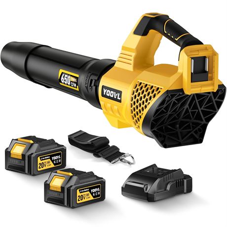 Leaf Blower Cordless, 650CFM Electric Leaf Blowers with 2 x 5.2Ah – Souffleur