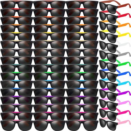 60 Pack Neon Sunglasses 10 Colors 80's Style