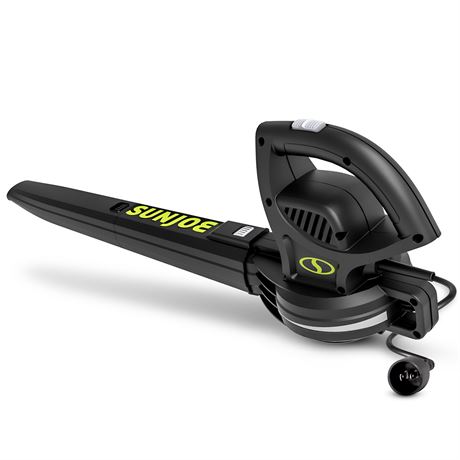 Sun Joe SBJ597E 6-Amp Electric Leaf Blower 155 MPH 260 CFM Black