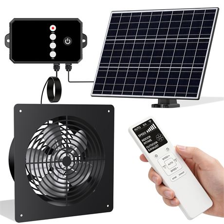 Solar Powered Chicken Coop Fan 3 Modes
