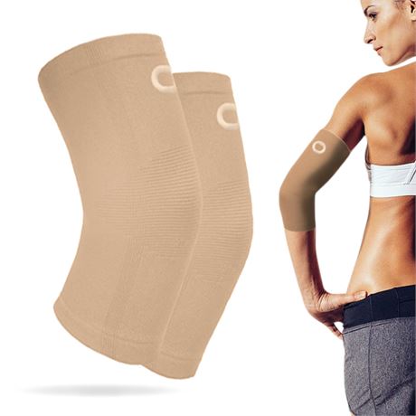 Elbow Brace Compression Sleeve (1 Pair) for Tendonitis, Arthritis, Tennis Elbow