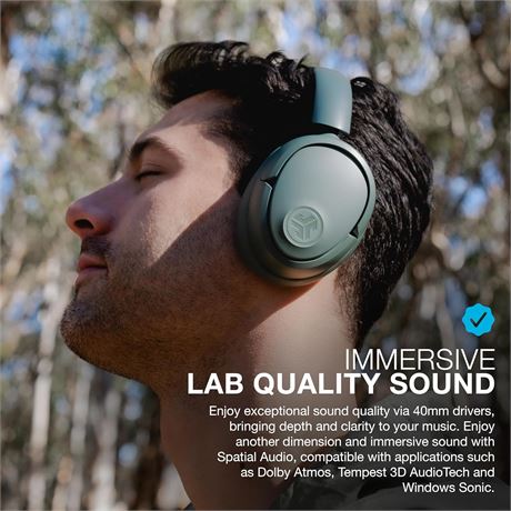 JLab JBuds Lux ANC Over-Ear Headphones, Bluetooth, Sage