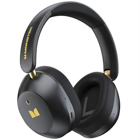 Monster Persona 6th ANC Wireless Headphones, Bluetooth 6.0, 60H Playtime, Black