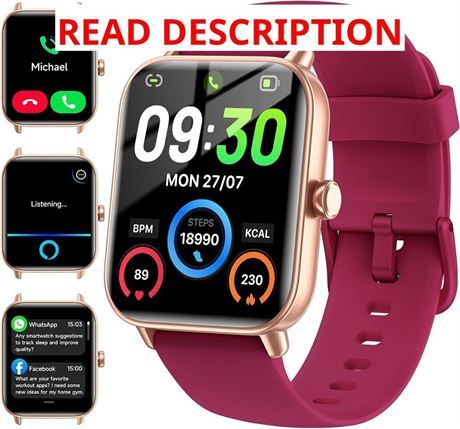 Smart Watch for Women, 1.85in, Heart Rate, Sleep, 120+ Modes – Montre